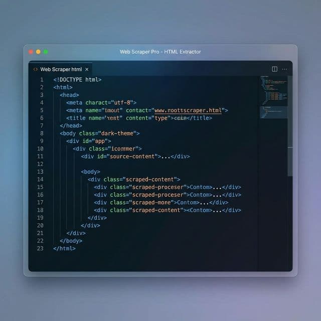 Raw HTML Source code extraction